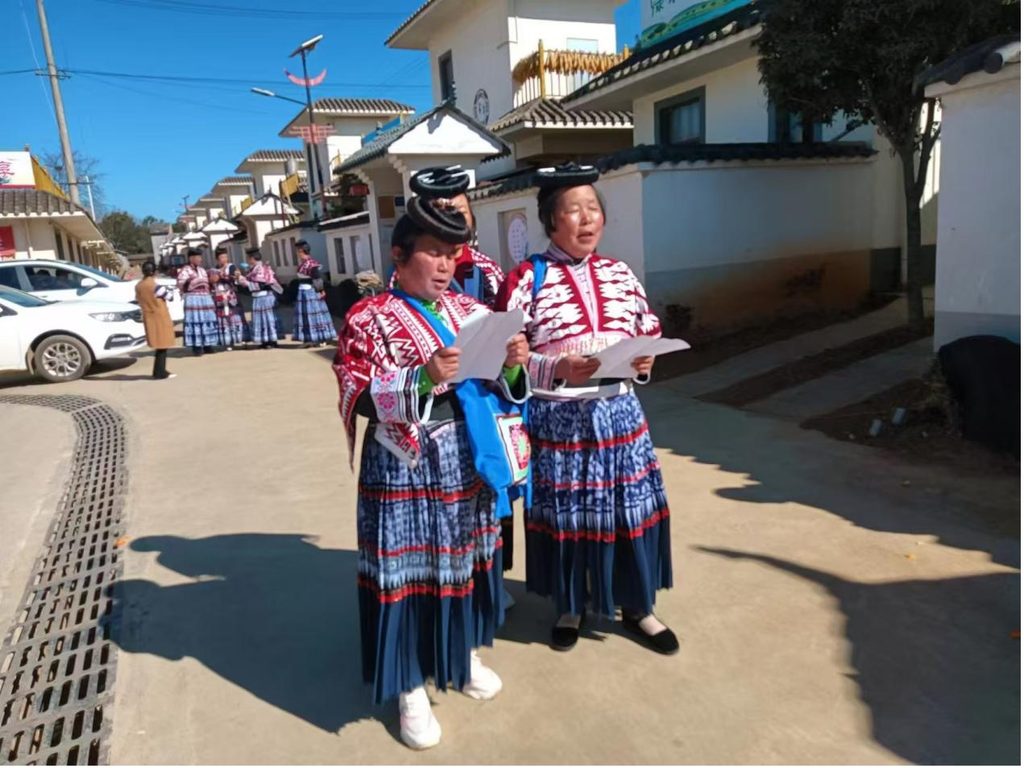 Su Xiulan (苏秀兰) organized a women's study group singing practice, April 15, 2023. Photo provided by Su Xiulan (苏秀兰), used with permission.