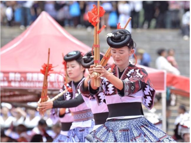 Fig. 2. Miao folk performances, June 13, 2026. Photographed by Long Haiyan (龙海燕).